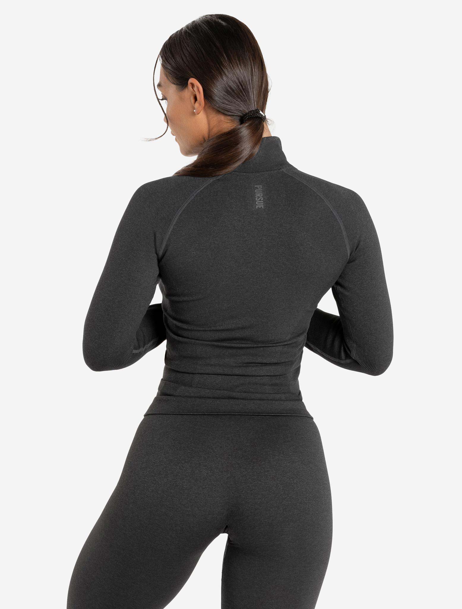 Core Seamless Pocket Leggings, Black Marl