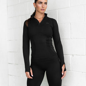 Core Seamless 1/4 Zip - Blackout Pursue Fitness 2