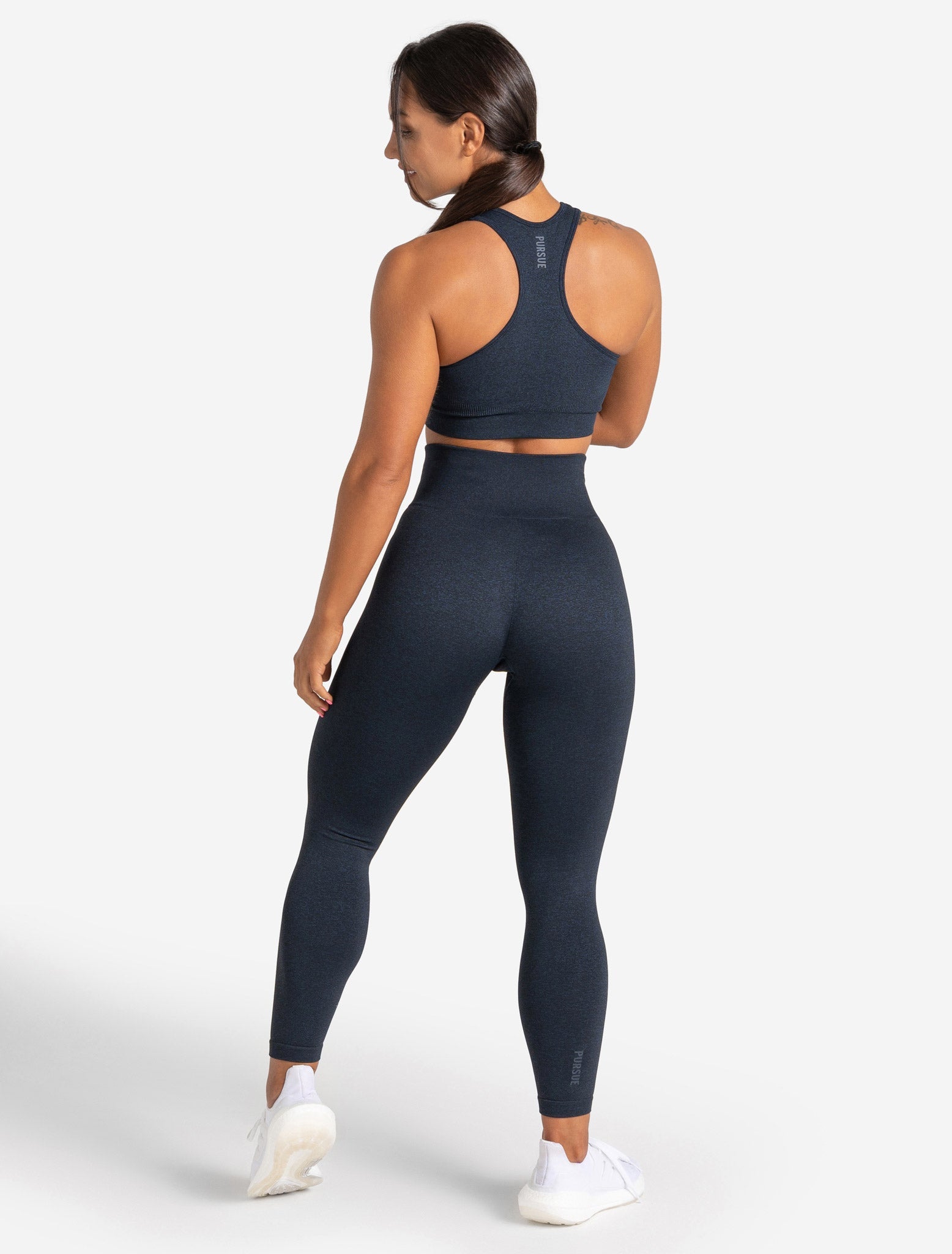 Core Seamless Leggings | Navy Marl | Pursue Fitness