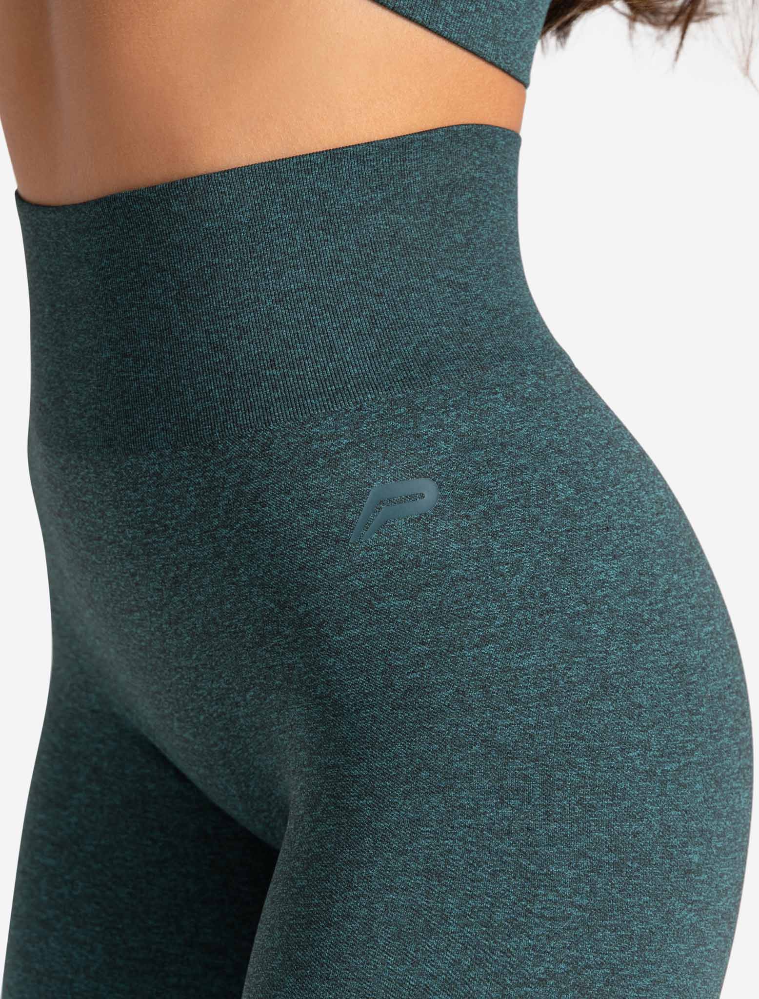 Core Seamless Leggings, Teal Marl