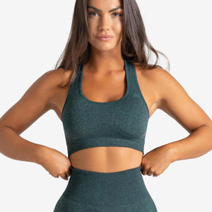 Women's Best Power Seamless Sports Bra (L) (Forest Green), Women's