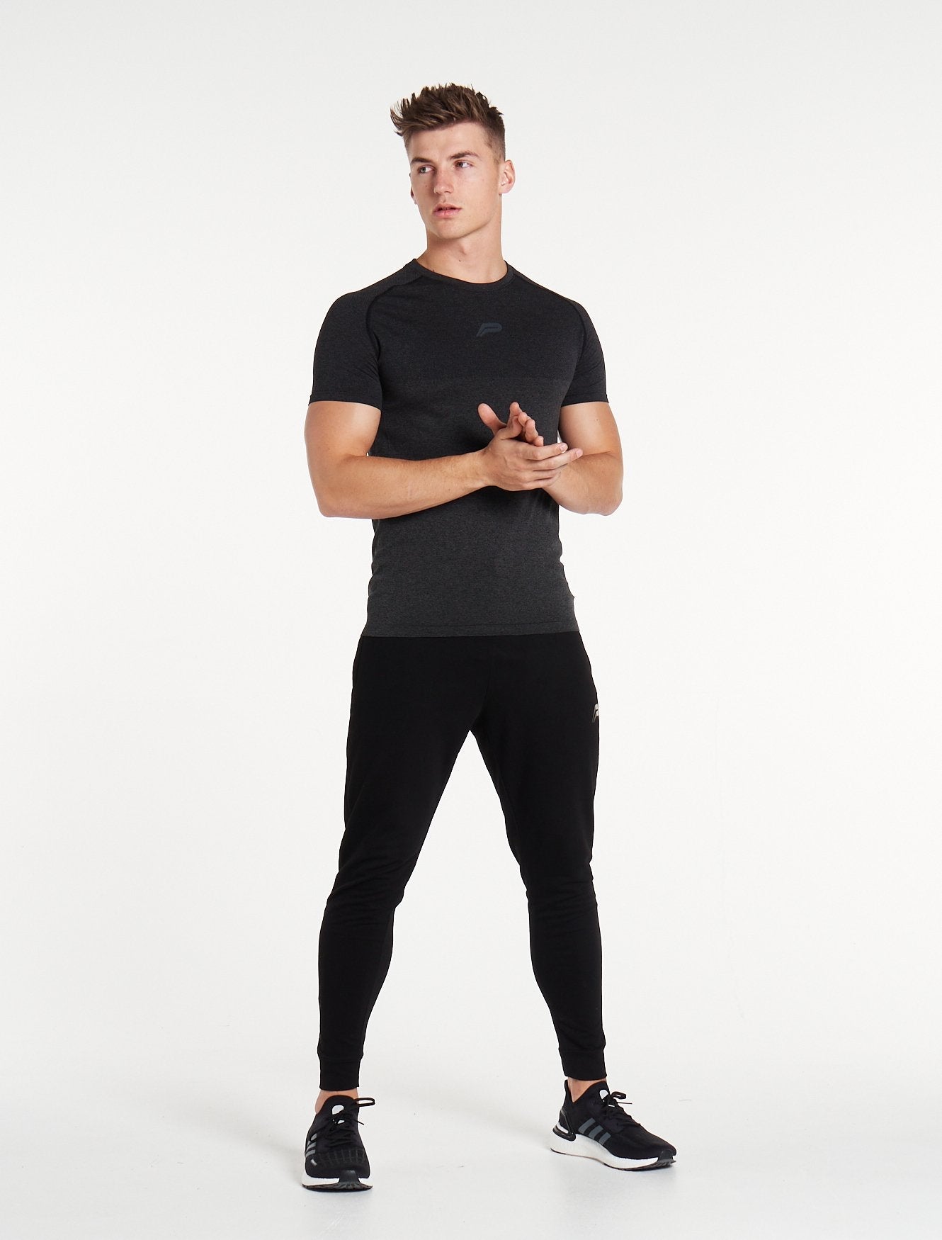 Core Seamless T-Shirt, Charcoal Marl