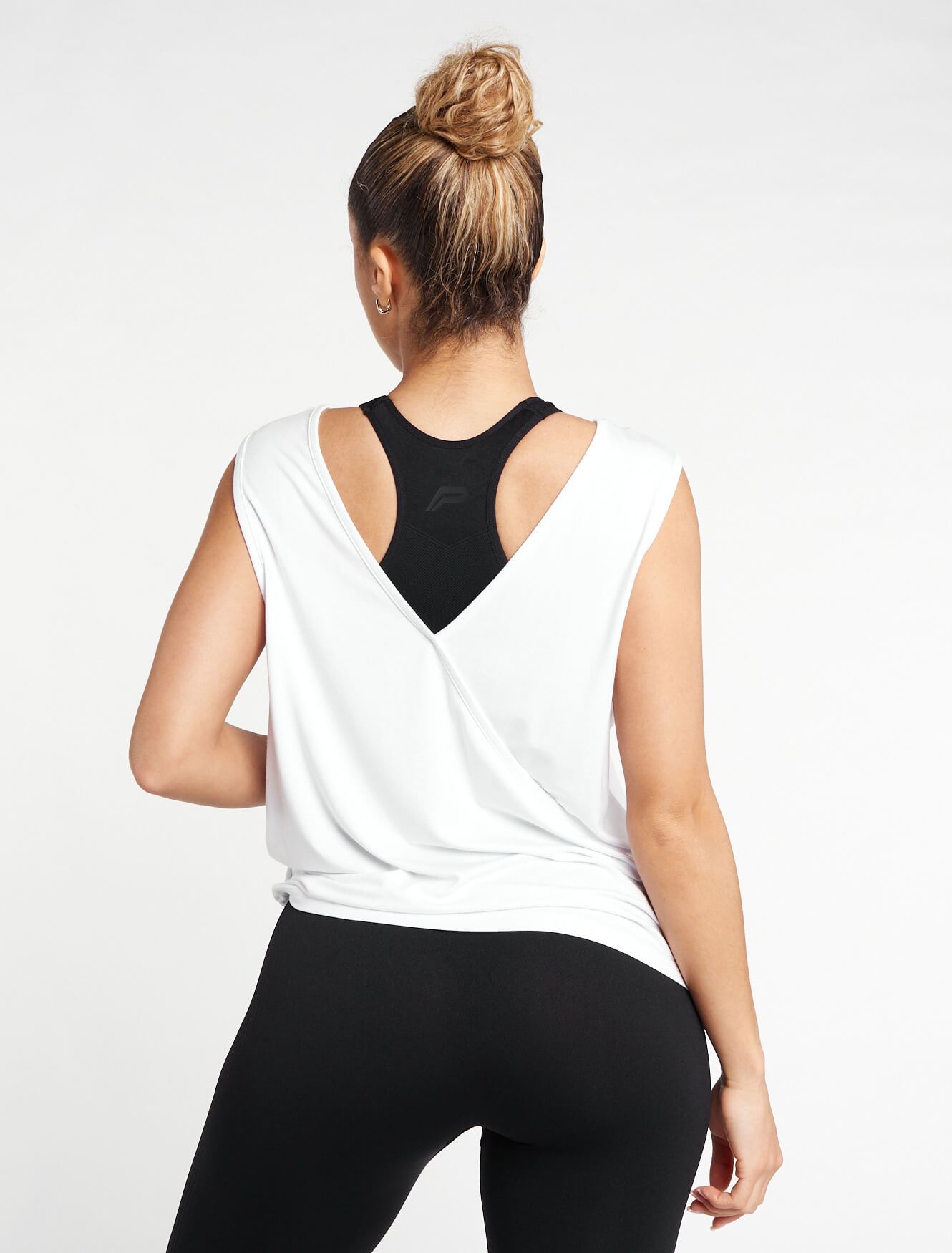 Crossover Tank Top / White Pursue Fitness 2