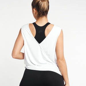 Crossover Tank Top / White Pursue Fitness 2