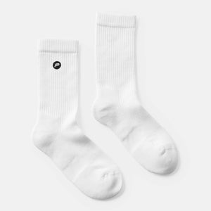 Embroidered Crew Socks - White (Unisex) Pursue Fitness 2