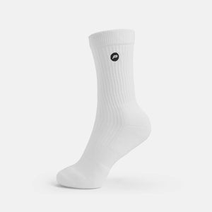 Embroidered Crew Socks - White (Unisex) Pursue Fitness 1