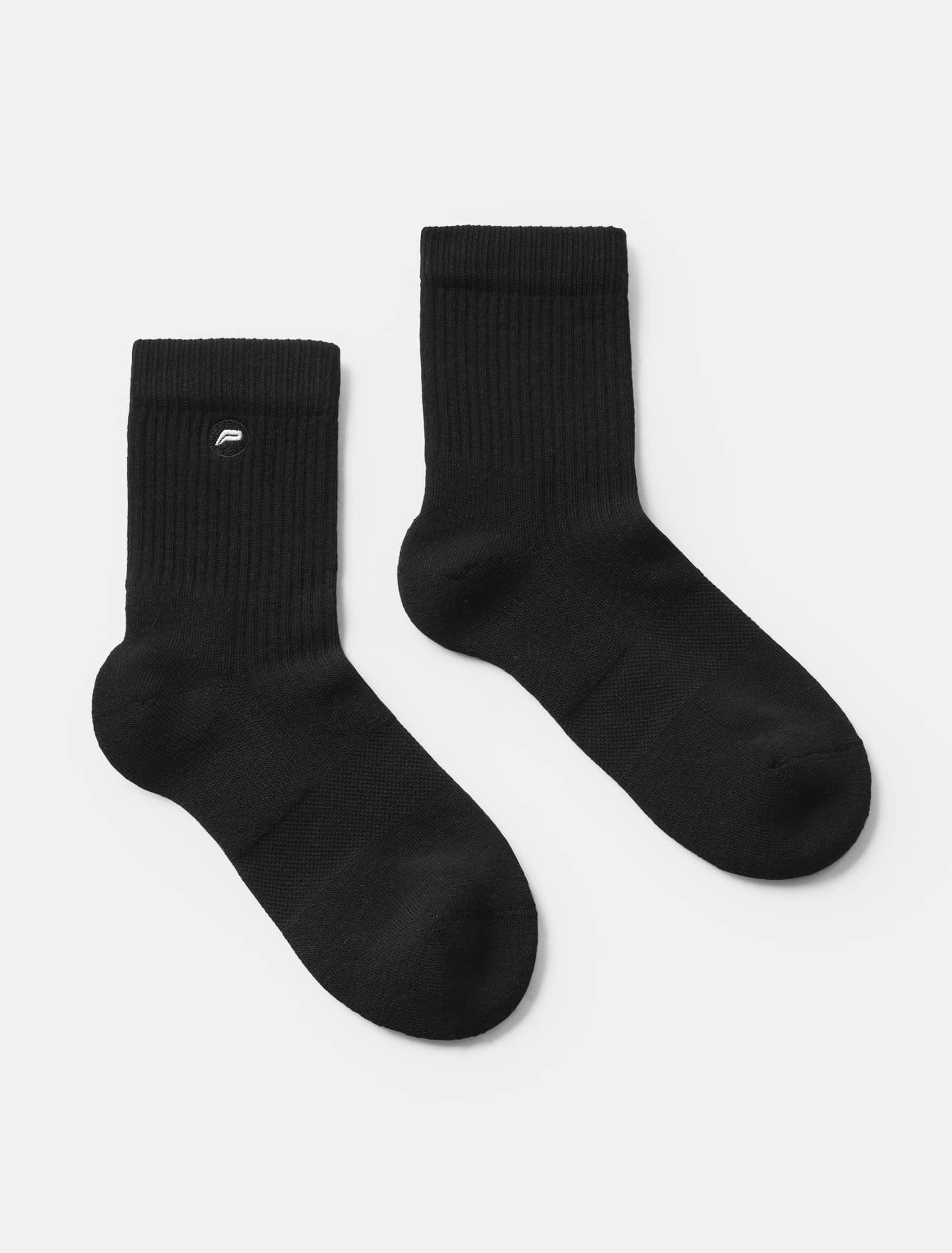 Embroidered Quarter Socks - Black (Unisex) Pursue Fitness 2