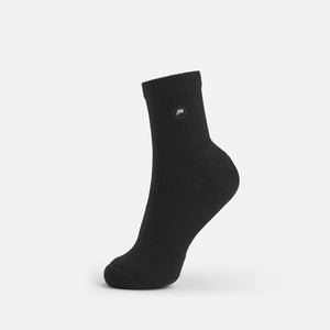 Embroidered Quarter Socks - Black (Unisex) Pursue Fitness 1