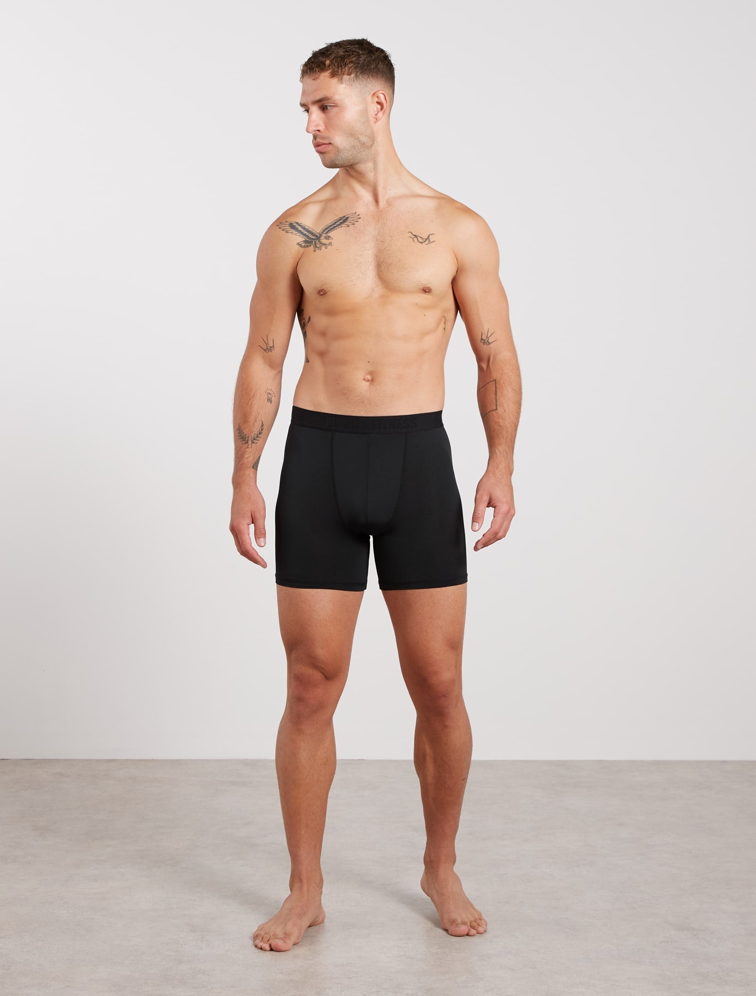 Everyday Boxers - Black (Mid Length) Pursue Fitness 2