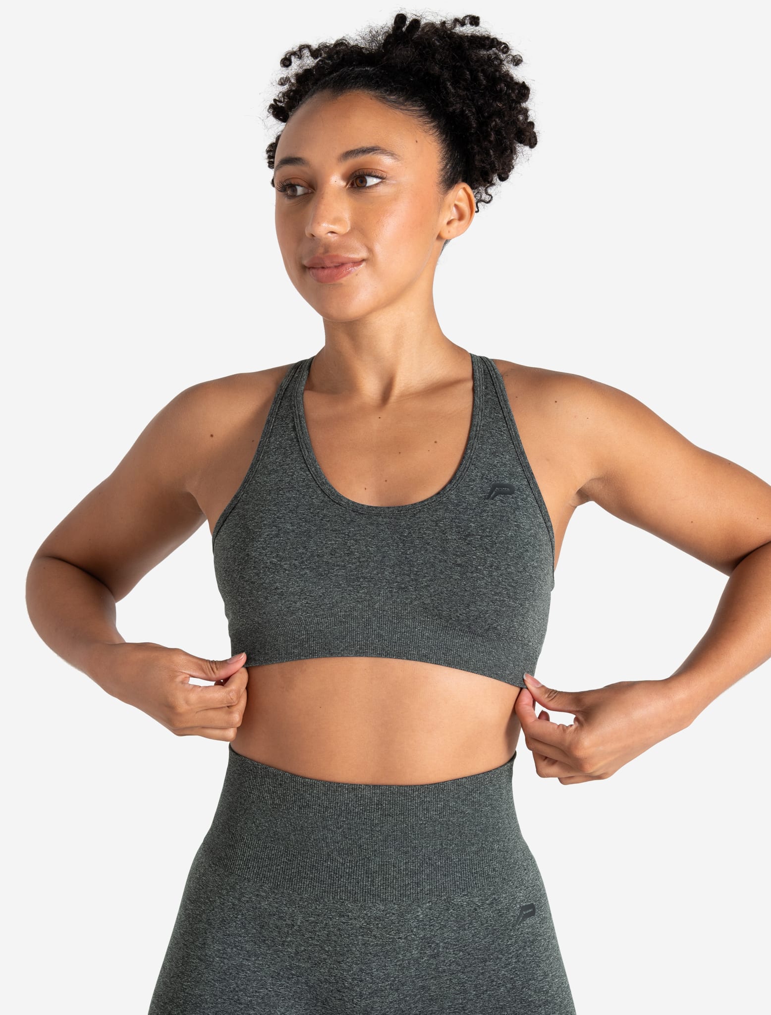 Form Seamless Sports Bra - Green Marl Pursue Fitness 1
