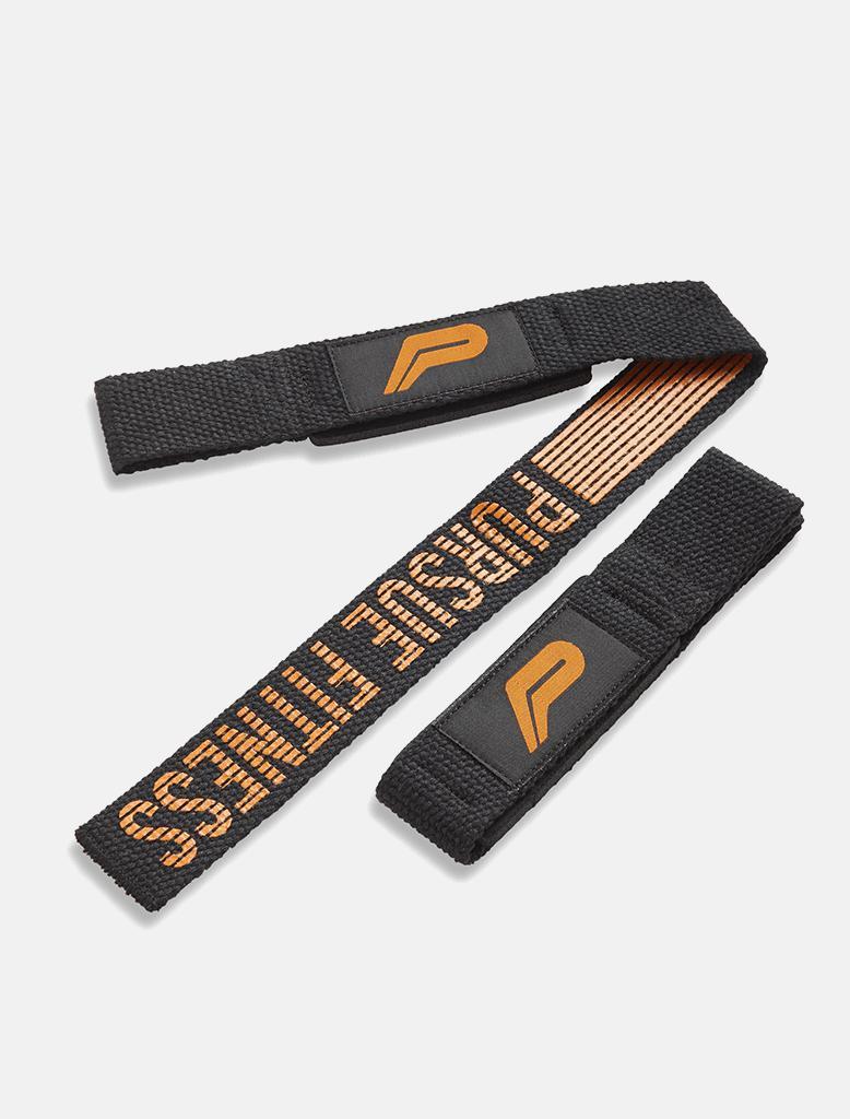 Gel Padded Lifting Straps / Black.Orange Pursue Fitness 1