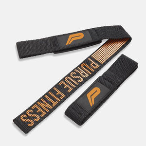 Gel Padded Lifting Straps / Black.Orange Pursue Fitness 1