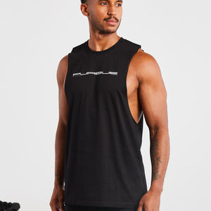 Graphic Drop Arm Tank / Black Pursue Fitness 2