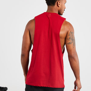 Graphic Drop Arm Tank / Maroon Pursue Fitness 2