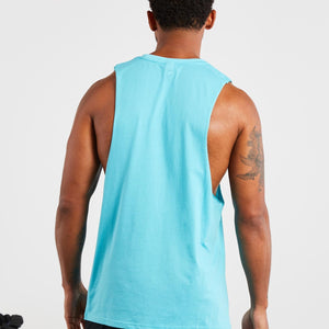 Graphic Drop Arm Tank / Sky Blue Pursue Fitness 2