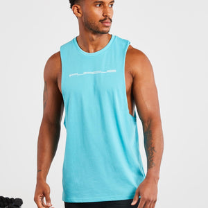 Graphic Drop Arm Tank / Sky Blue Pursue Fitness 1