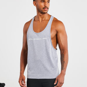 Graphic Stringer Vest / Grey Marl Pursue Fitness 1