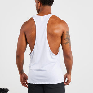 Graphic Stringer Vest / White Pursue Fitness 2