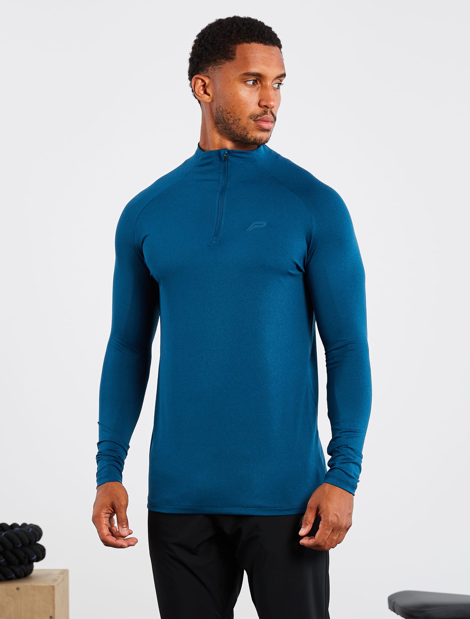 Hybrid Everyday ¼ Zip / Blue Marl Pursue Fitness 1