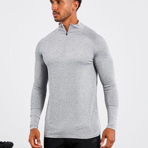 Hybrid Everyday ¼ Zip / Grey Marl Pursue Fitness 1