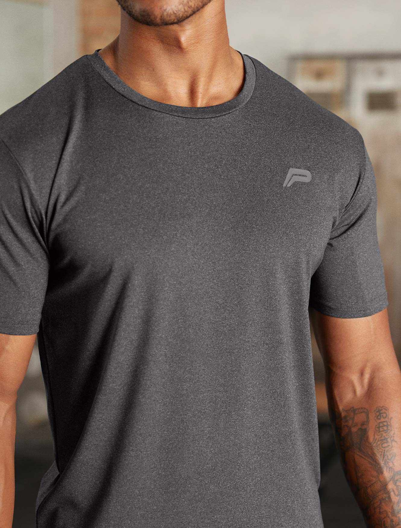 Hybrid Everyday T-Shirt / Black Marl Pursue Fitness 2