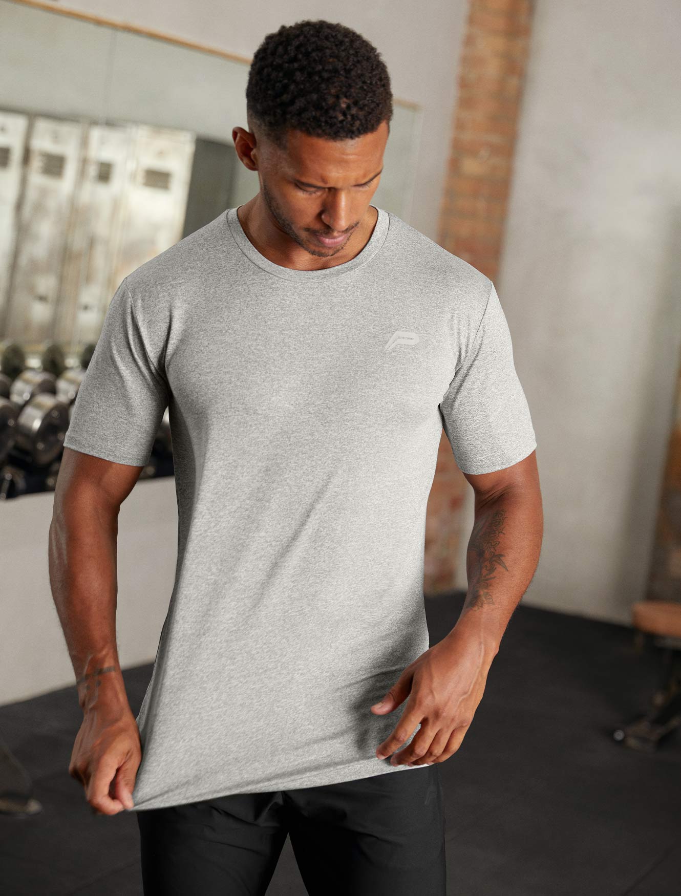 Hybrid Everyday T-Shirt | Grey Marl | Pursue Fitness