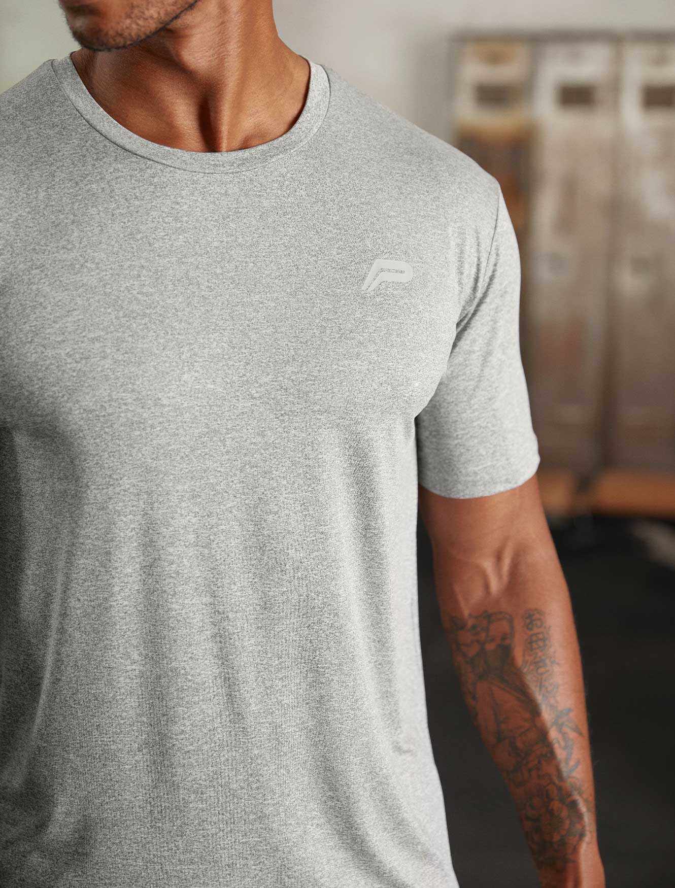 Hybrid Everyday T-Shirt | Grey Marl | Pursue Fitness