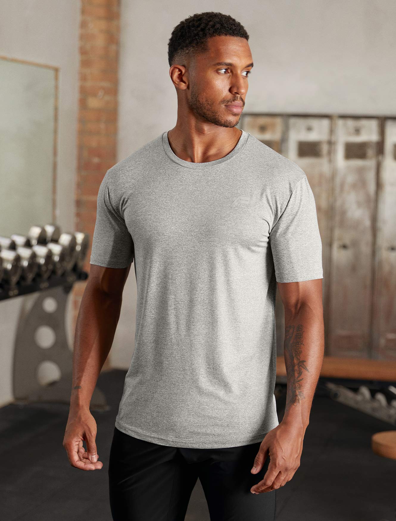 Hybrid Everyday T-Shirt / Grey Marl Pursue Fitness 1