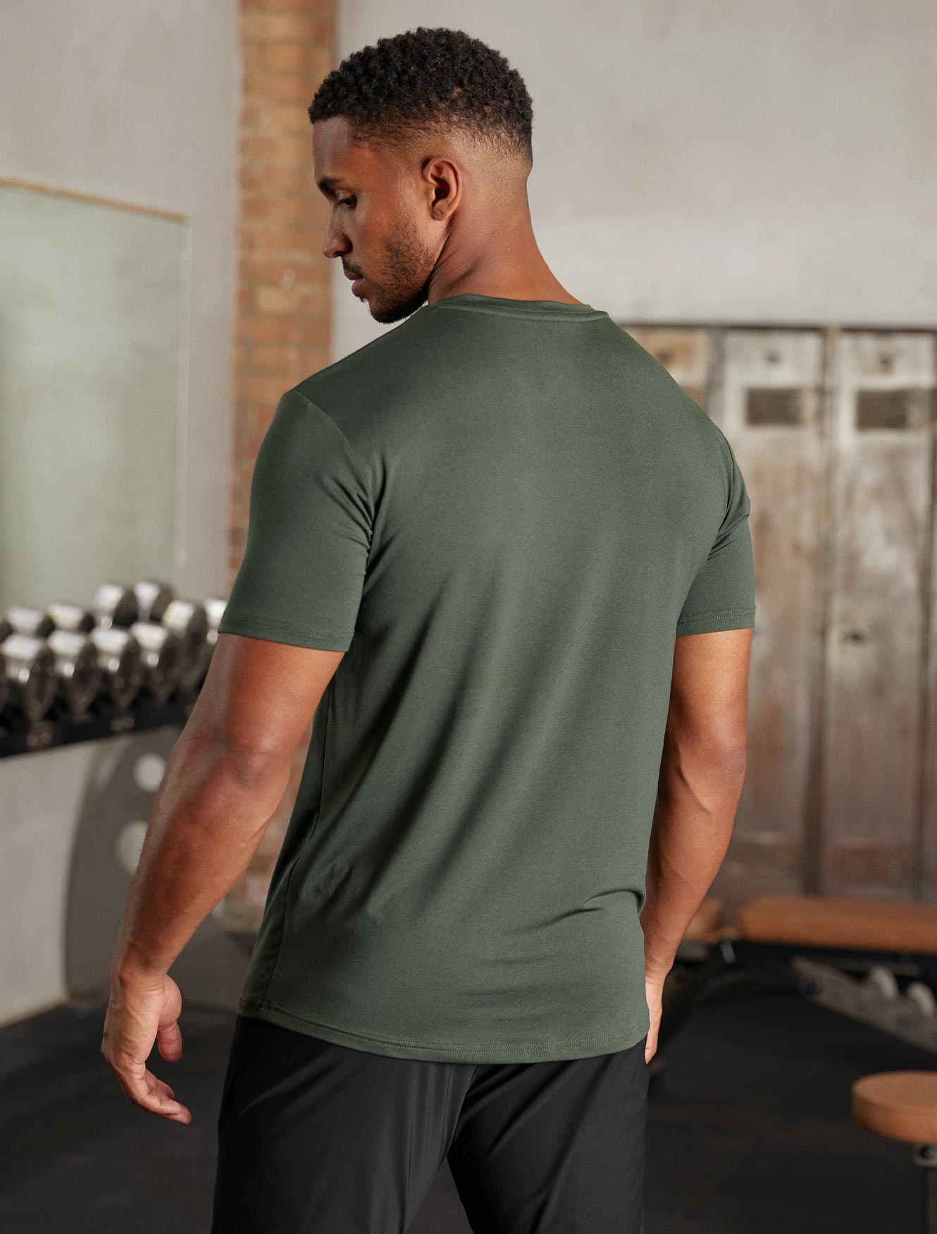 Hybrid Everyday T-Shirt / Olive Marl Pursue Fitness 3