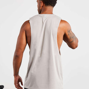 Icon Drop Arm Tank / Chalk Grey Pursue Fitness 2