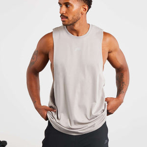 Icon Drop Arm Tank / Chalk Grey Pursue Fitness 1