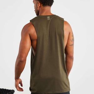 Icon Drop Arm Tank / Olive Pursue Fitness 2