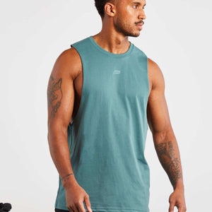 Icon Drop Arm Tank / Teal Pursue Fitness 1