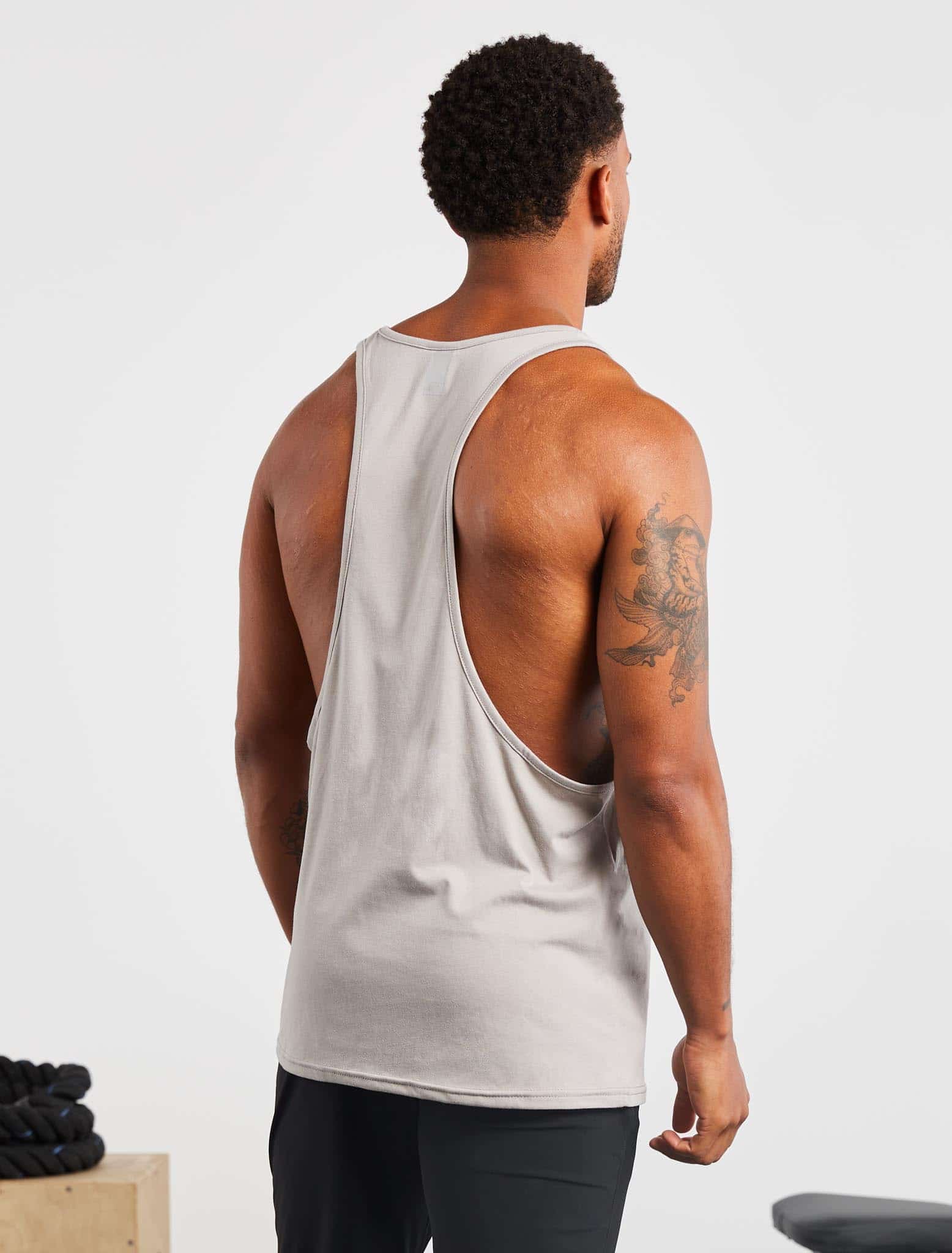 Icon Stringer Vest / Chalk Grey Pursue Fitness 2