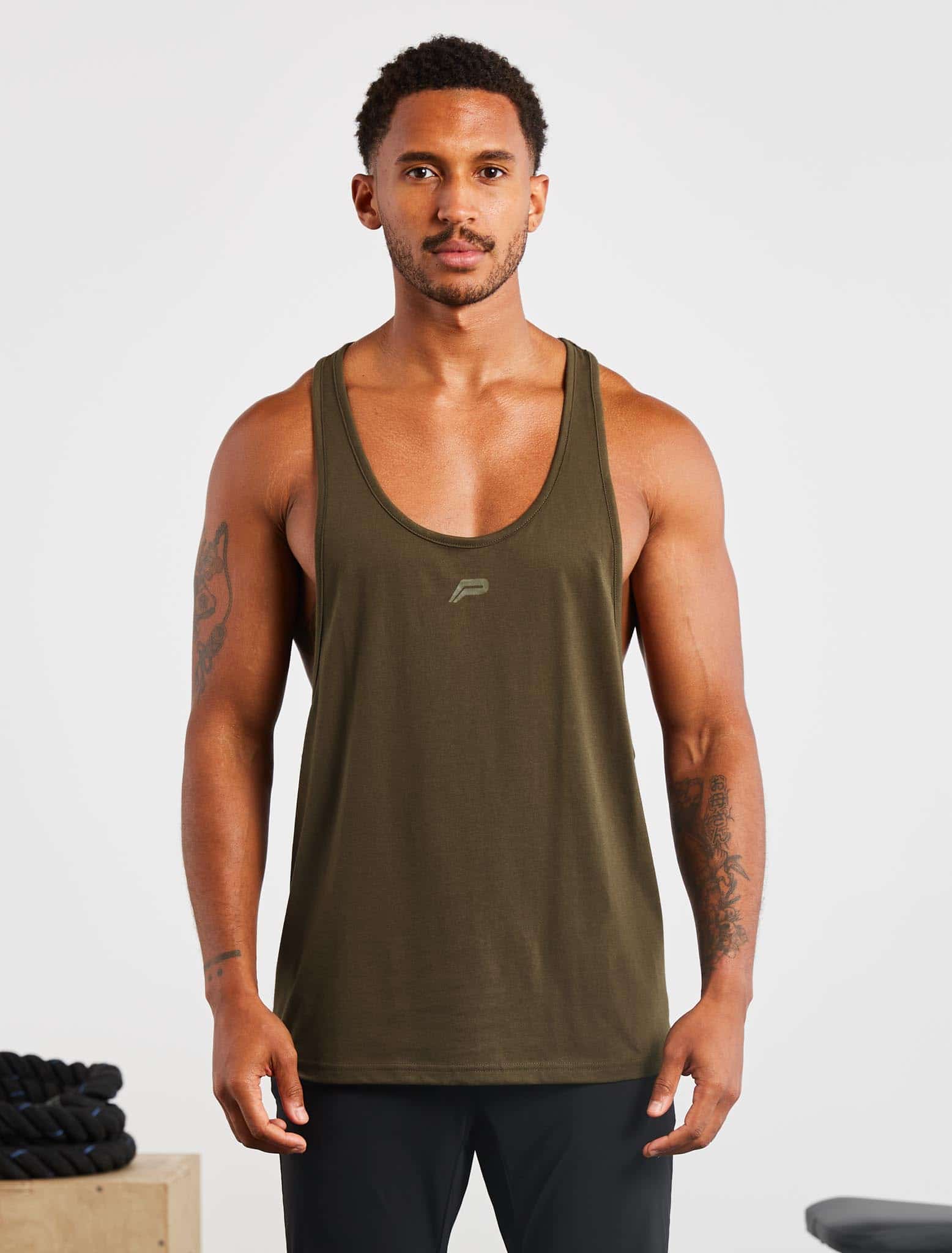Icon Stringer Vest / Olive Pursue Fitness 1