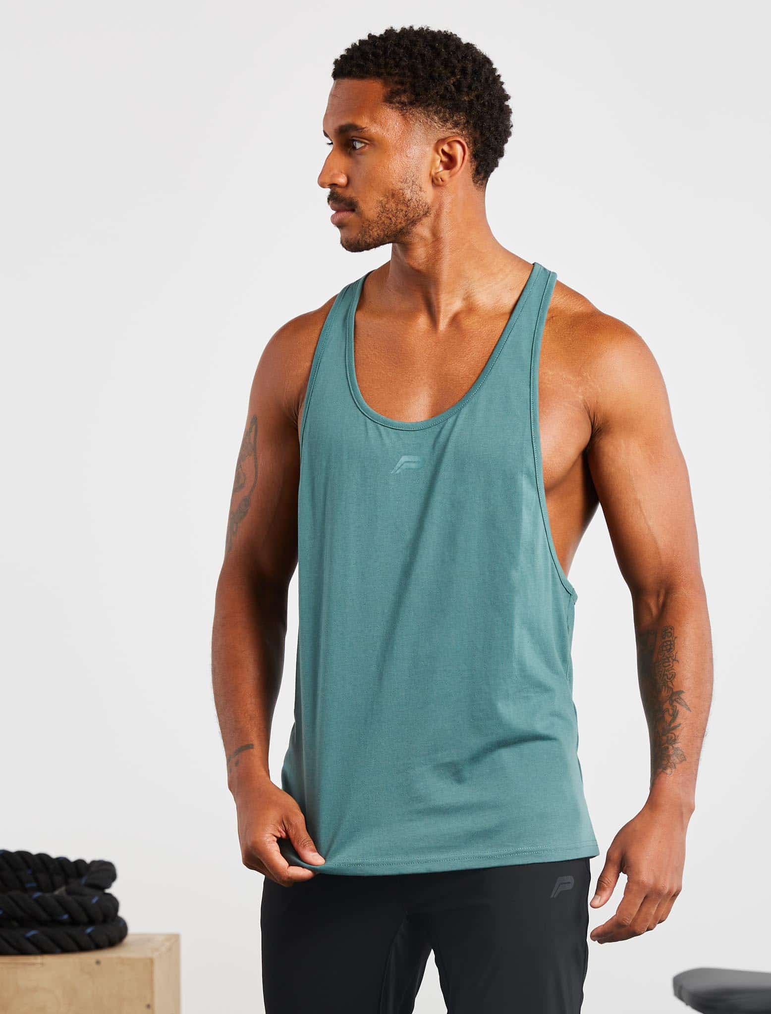 Icon Stringer Vest / Teal Pursue Fitness 1