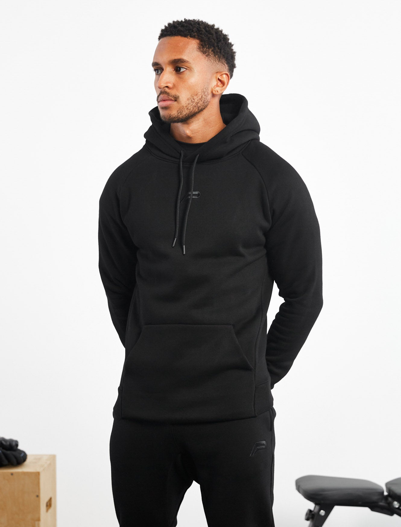 Icon Tapered Hoodie / Black Pursue Fitness 1