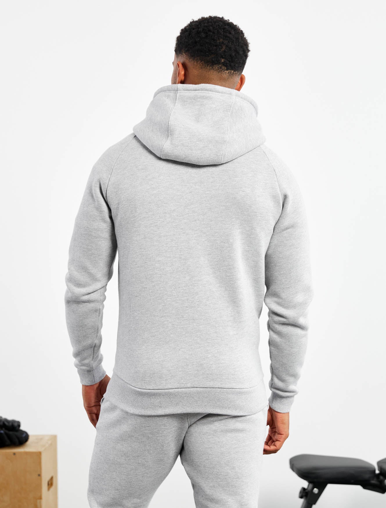 Icon Tapered Hoodie / Heather Grey Pursue Fitness 2