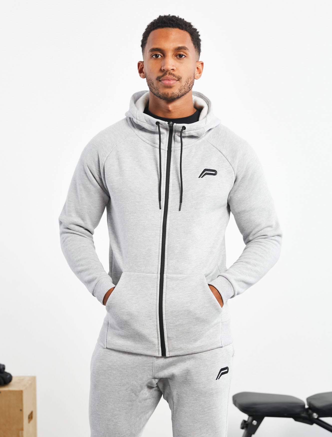 Icon Tapered Jacket / Heather Grey Pursue Fitness 1