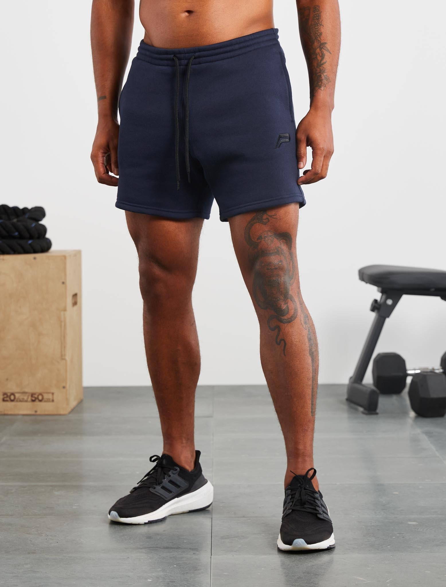 Icon Tapered Shorts / Dark Navy Pursue Fitness 1