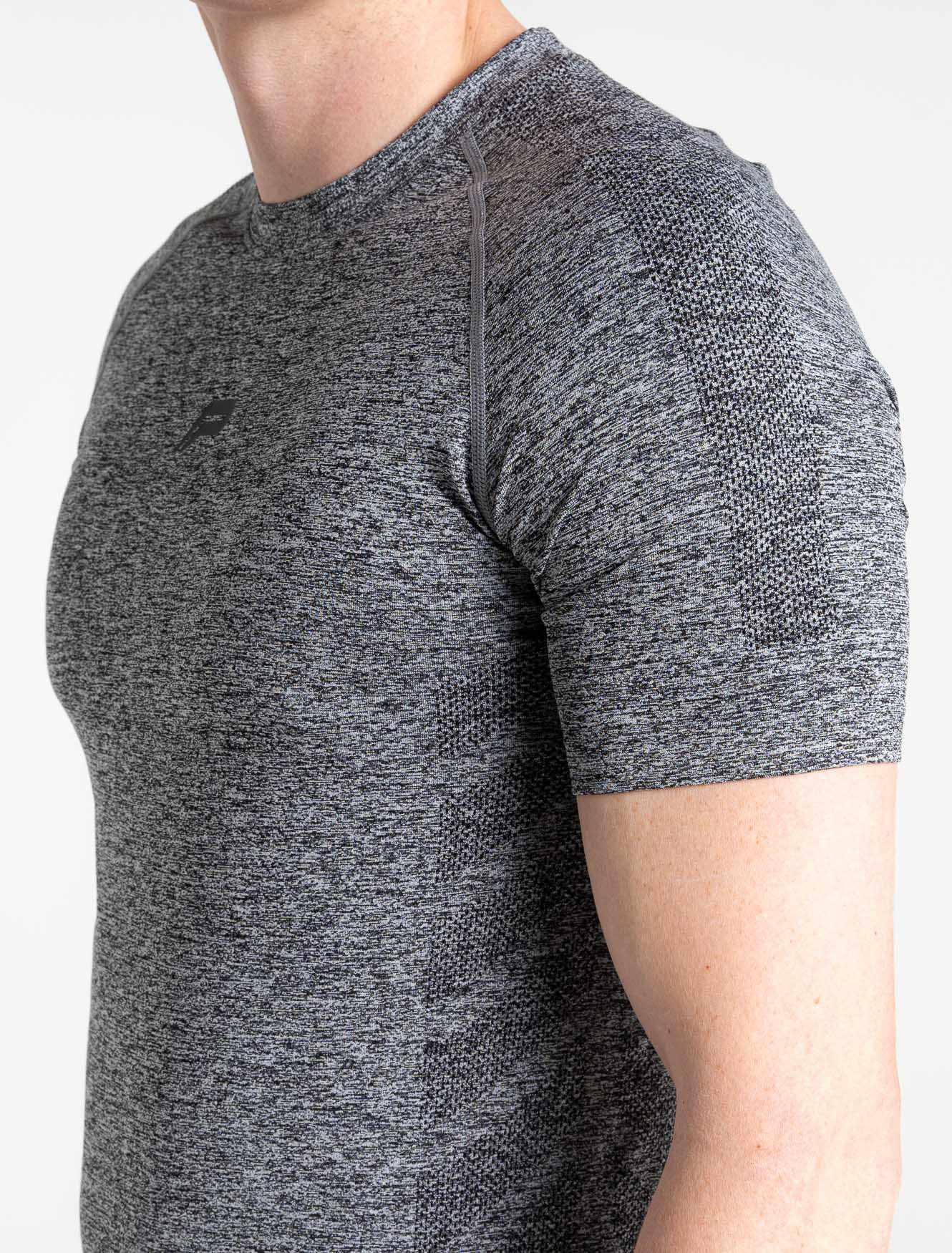 Intensity Seamless T-Shirt, Charcoal Marl