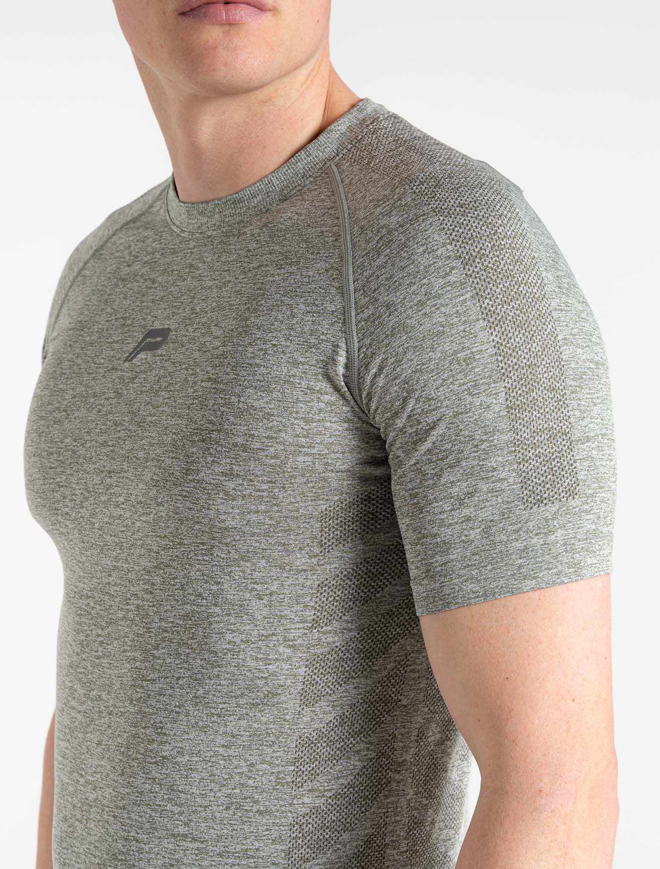 Intensity Seamless T-shirt / Khaki Marl Pursue Fitness 4
