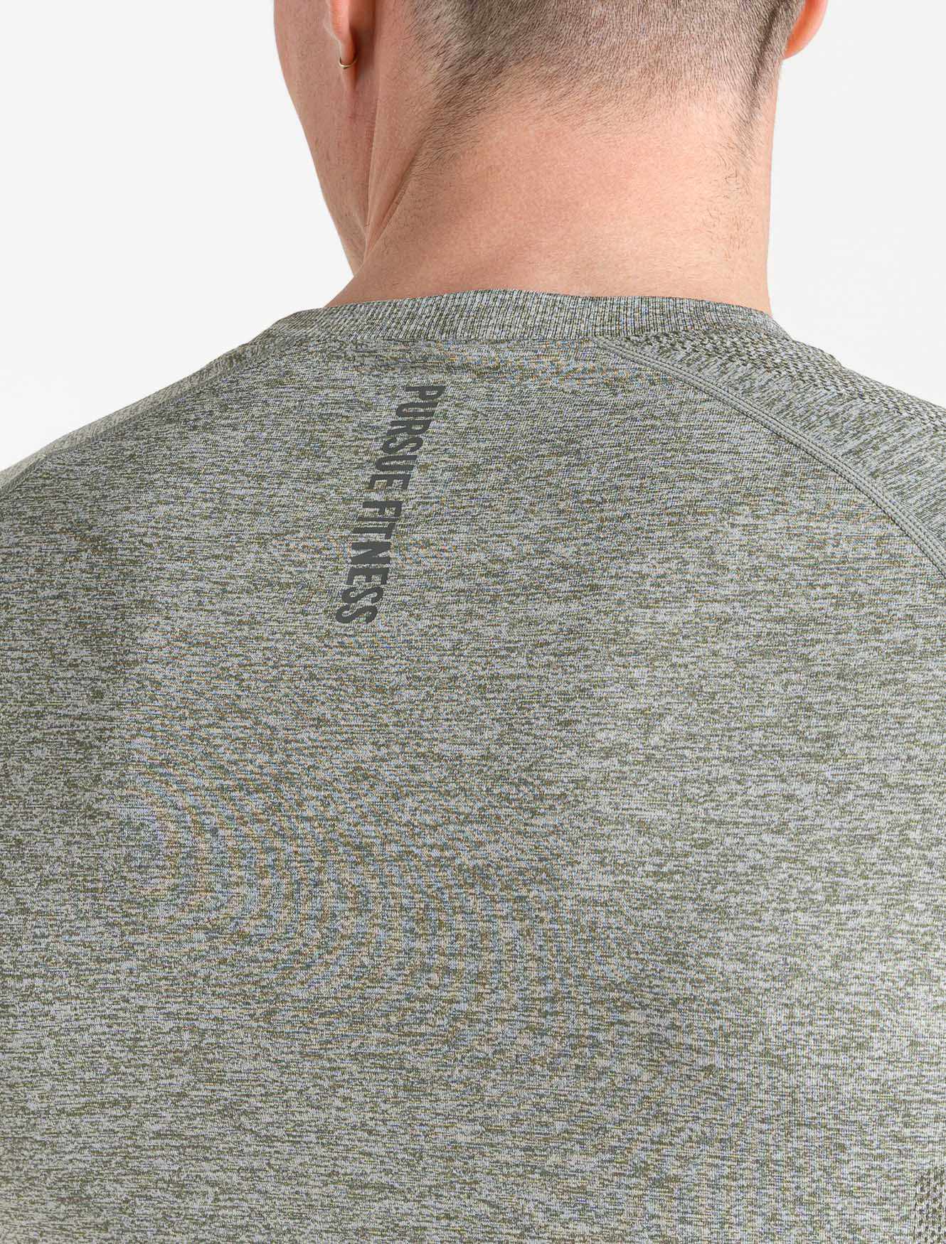 Intensity Seamless T-shirt / Khaki Marl Pursue Fitness 5