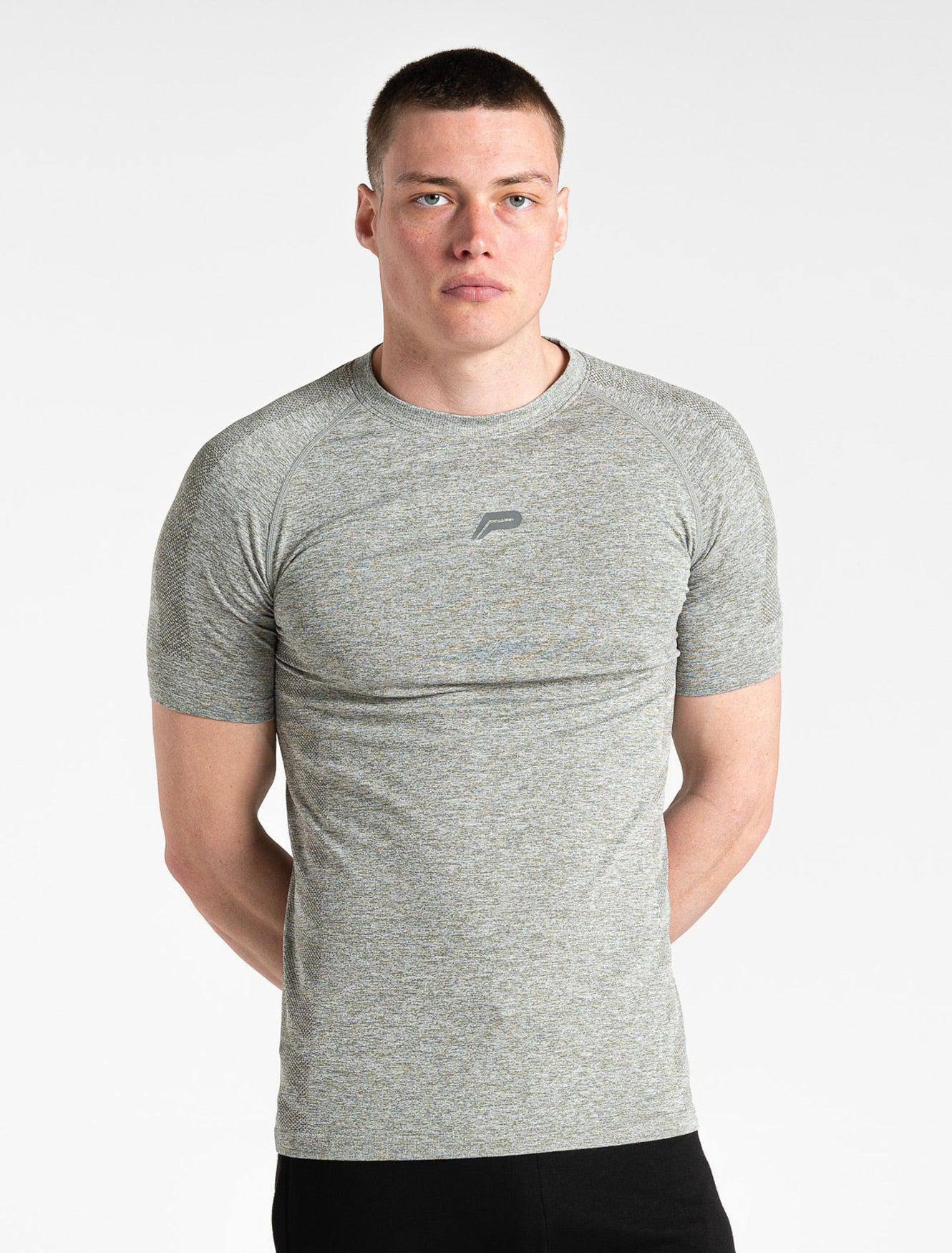 Intensity Seamless T-shirt / Khaki Marl Pursue Fitness 1