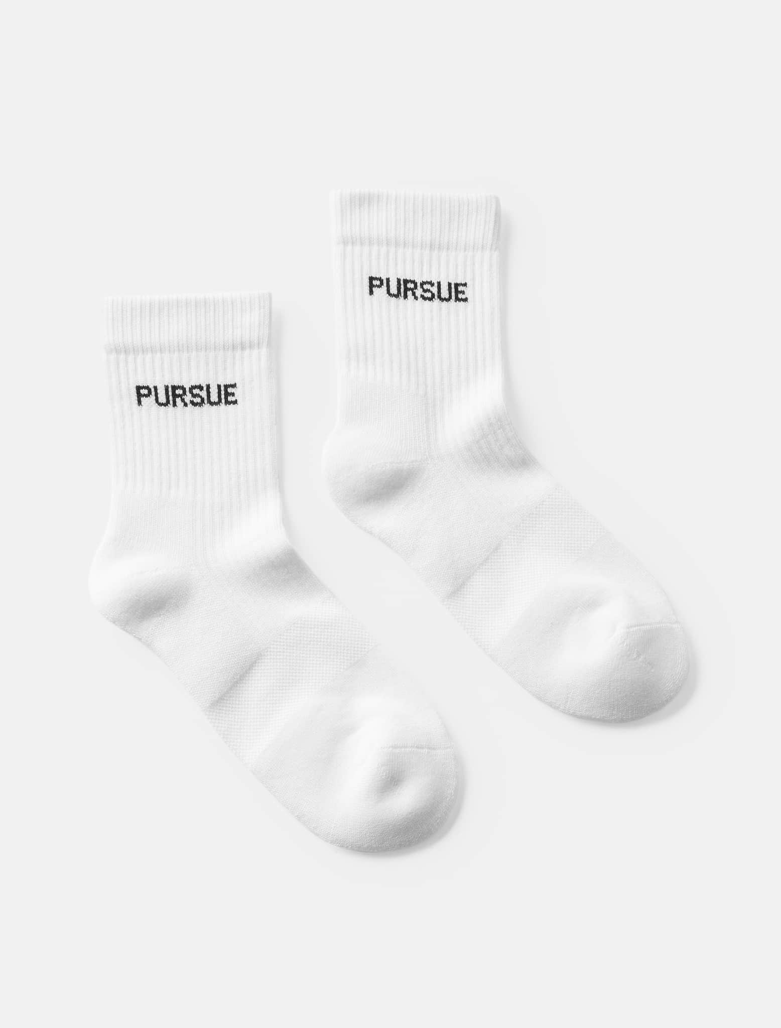 Jacquard Quarter Socks - White (Unisex) Pursue Fitness 2