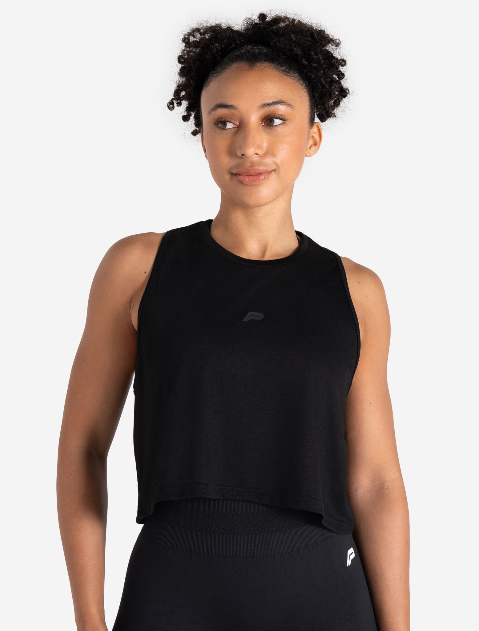 Cropped tank top gym deals