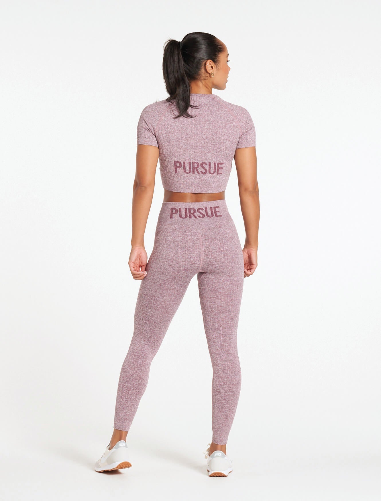 Lounge Seamless Crop T-Shirt / Lavender Marl Pursue Fitness 9