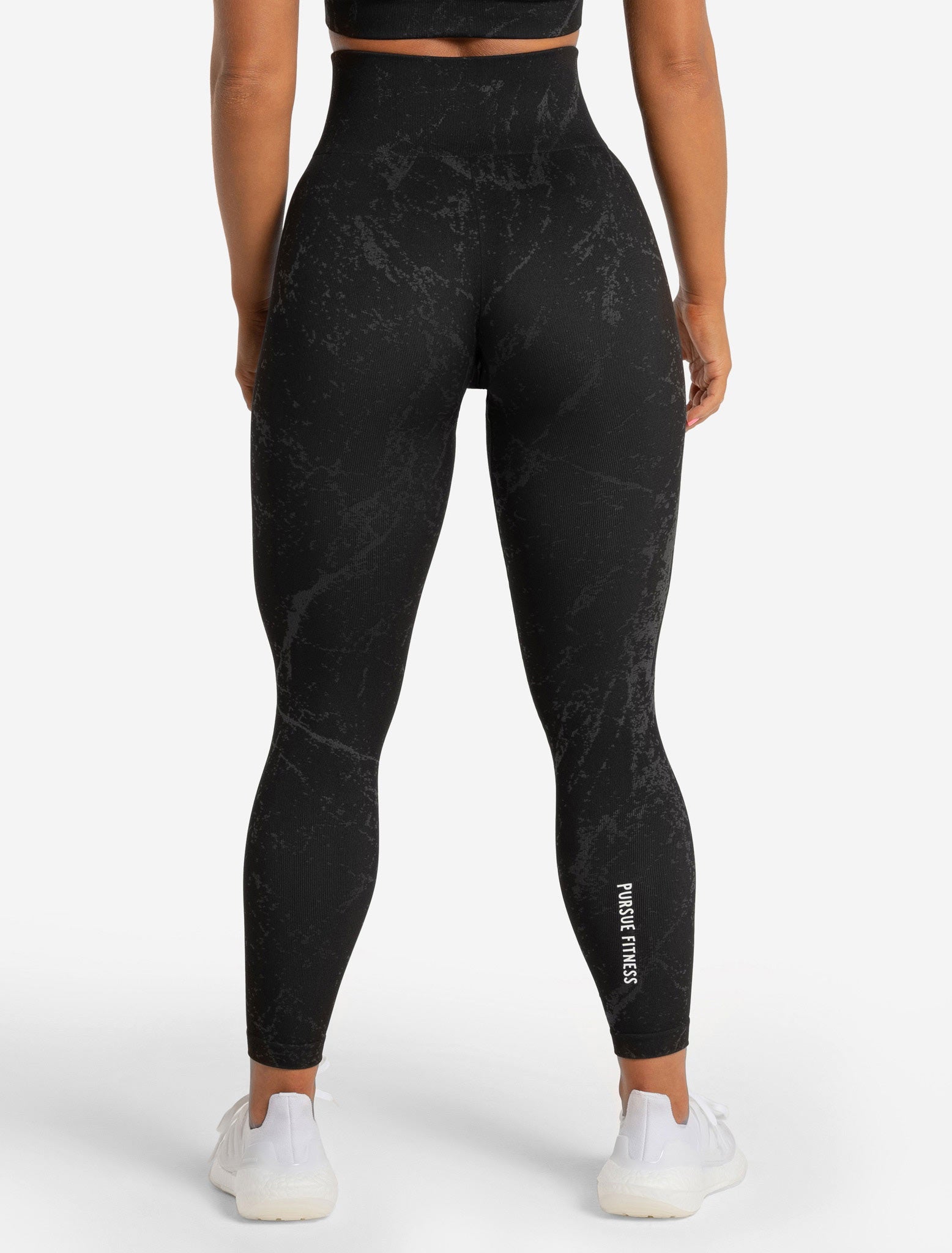 Seamless Leggings - Blue/Black Marble