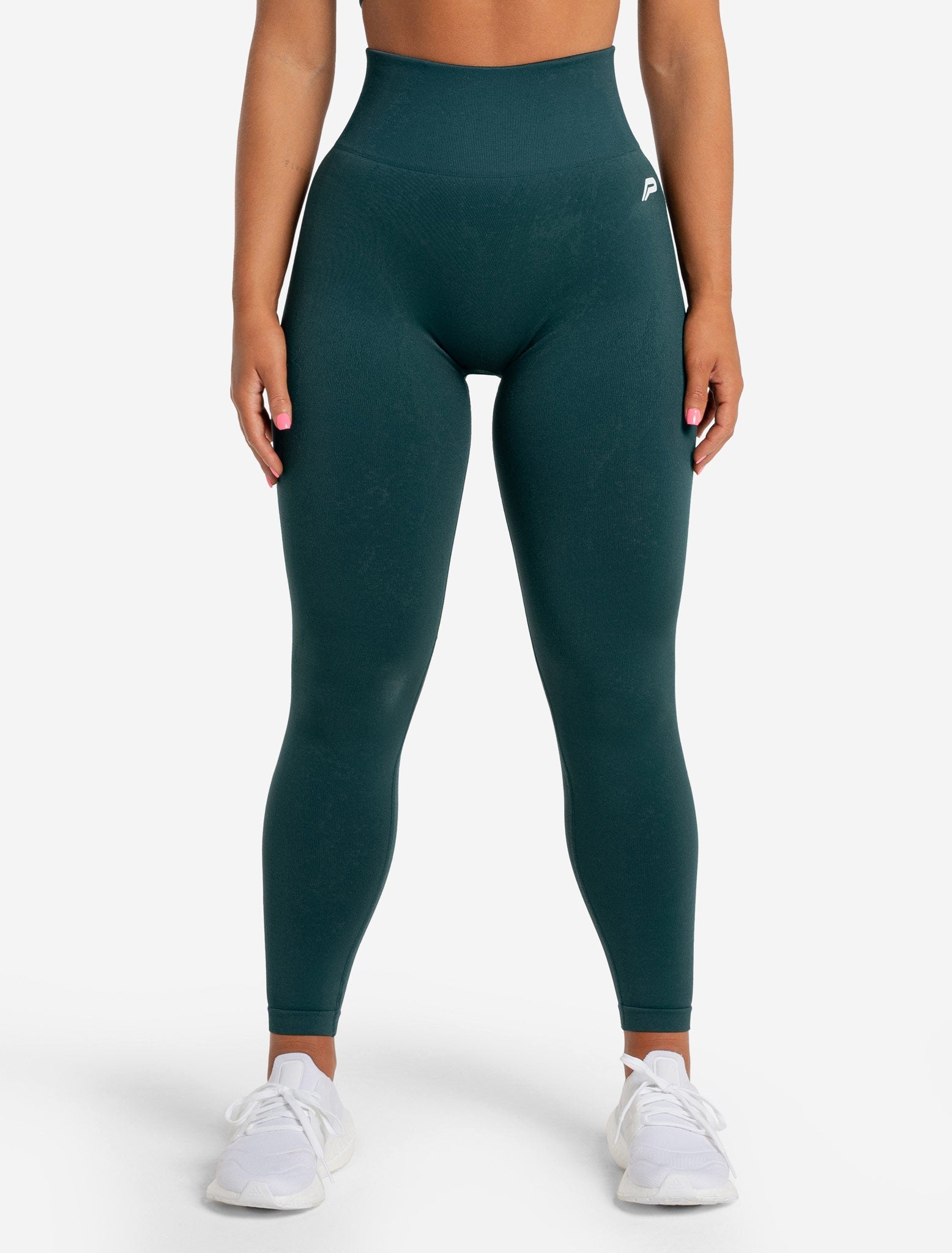 Marble Seamless Leggings, Dark Emerald Green