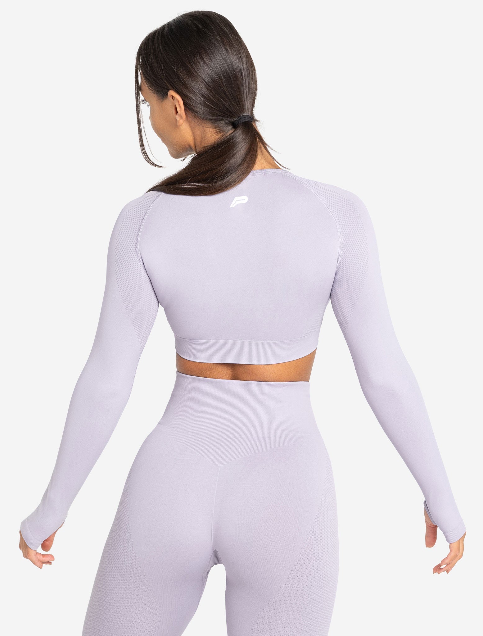 Move Seamless Long Sleeve Crop Top / Lilac Pursue Fitness 2